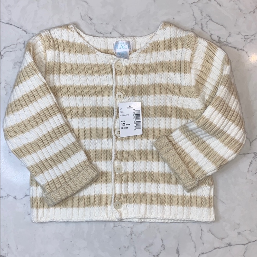 Button up striped sweater